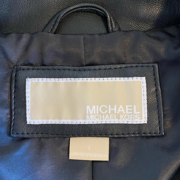 Michael Kors Leather Moro Jacket - Picture 2 of 4